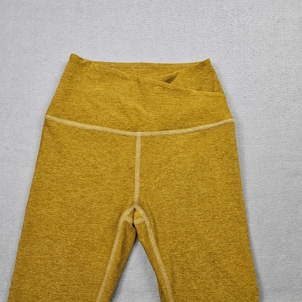 Beyond Yoga Womens Sz S Spacedye Crossover High Waisted Leggings Mustard Yellow - Picture 11 of 11